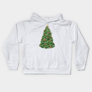 Christmas Tree of Books Kids Hoodie